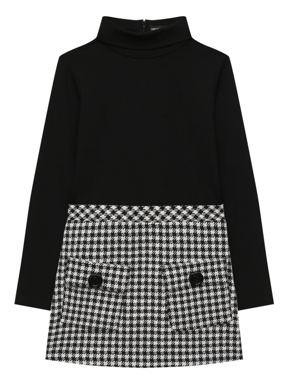 Emporio Armani Black Houndstooth Dress Sz 12 y.o.